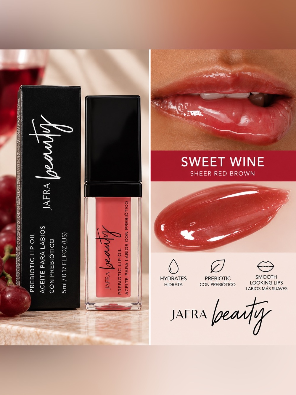 JAFRA Peautiful Prebiotic Lip Oil –sweet wine